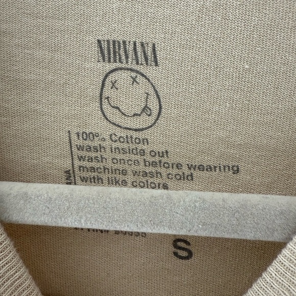 Nirvana Graphic Tee in Tan Size Small 100% cotton - Picture 5 of 5